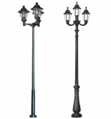 Парковые фонари с 3 светильниками